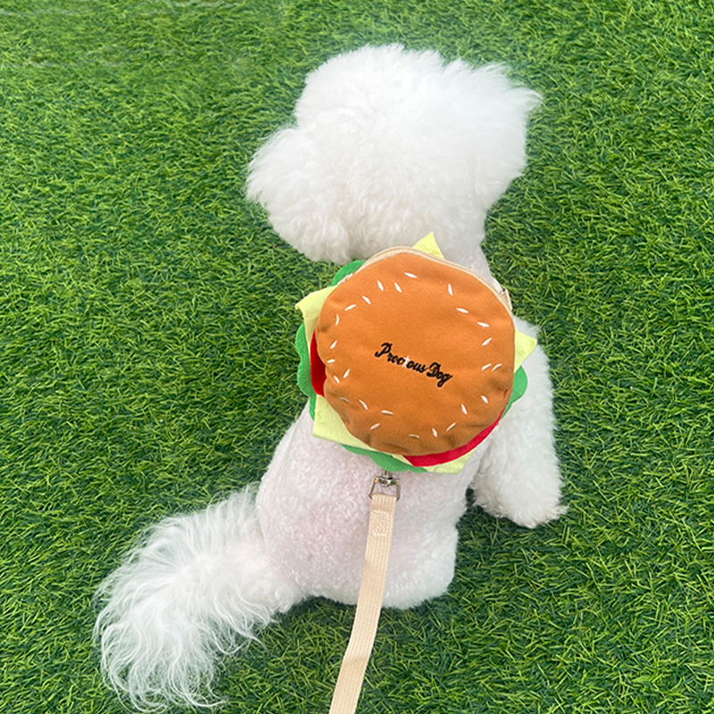 犬 ハーネス ハンバーガーモチーフハーネス
