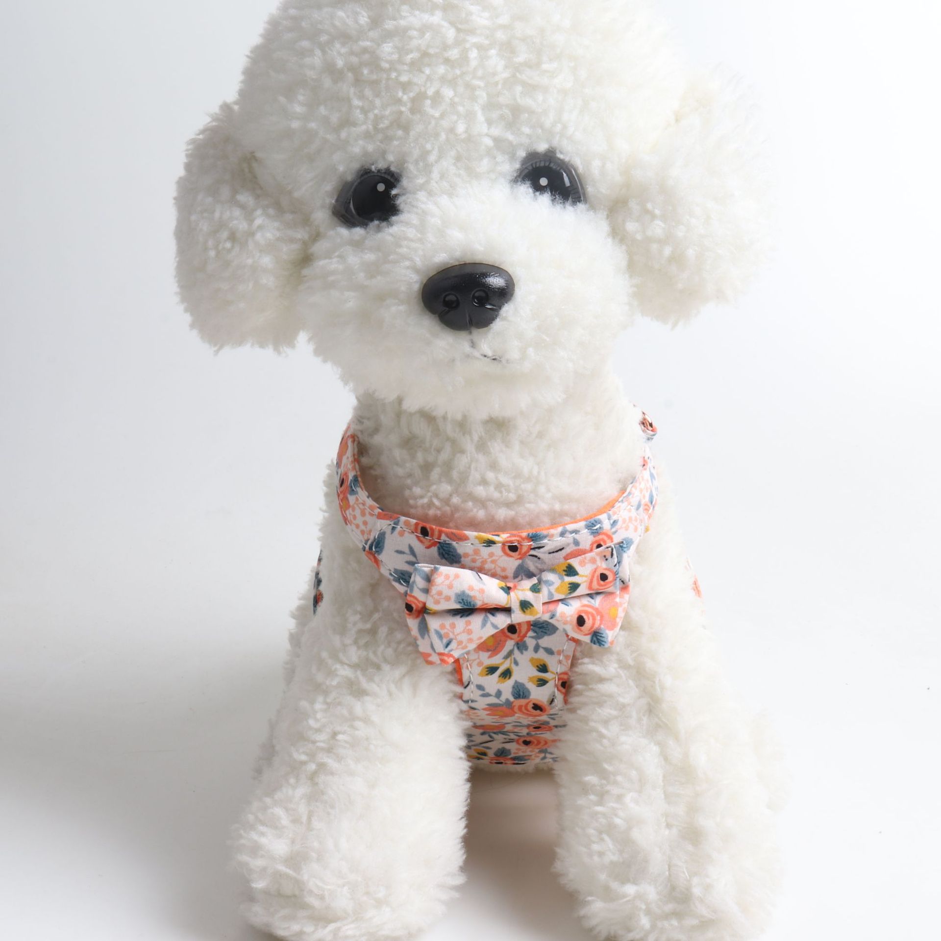 犬 ハーネス 優美な花模様 ペット用ハーネスセット