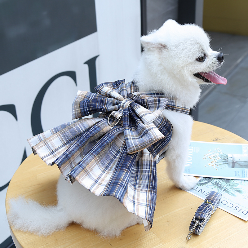 犬 ハーネス リボン飾り付き蝶結びハーネス