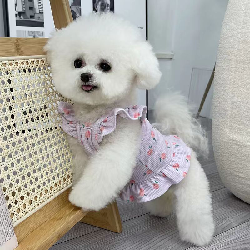 犬 ハーネス ふんわり花柄フリルハーネス