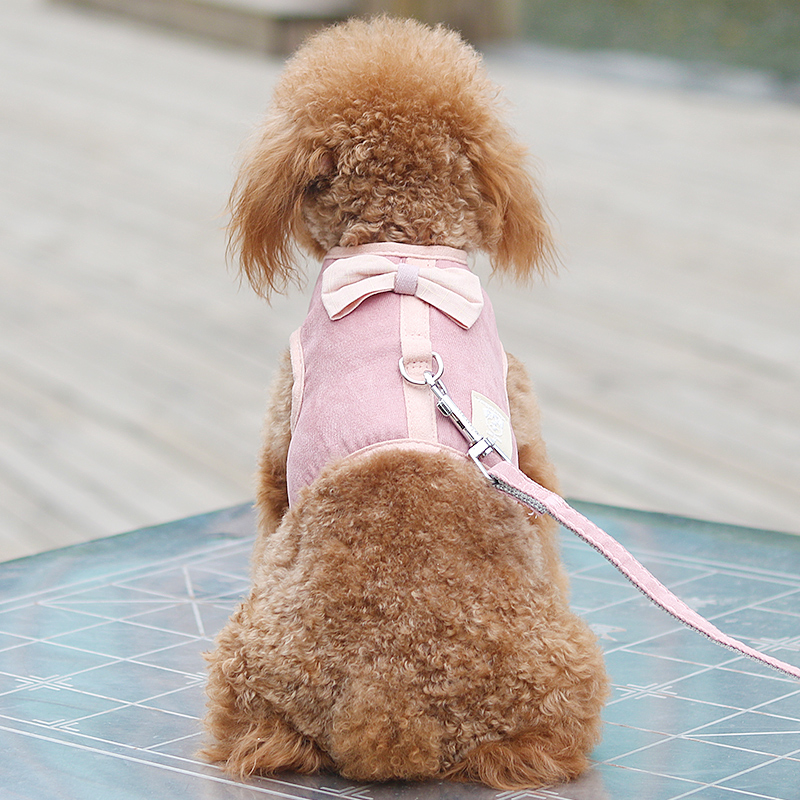 犬 ハーネス リボン付きメッシュハーネス