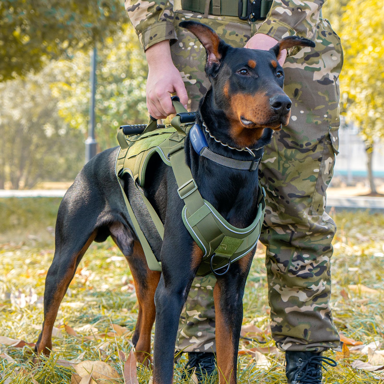 犬 ハーネス ミリタリー仕様 耐久性抜群 多機能ハーネス