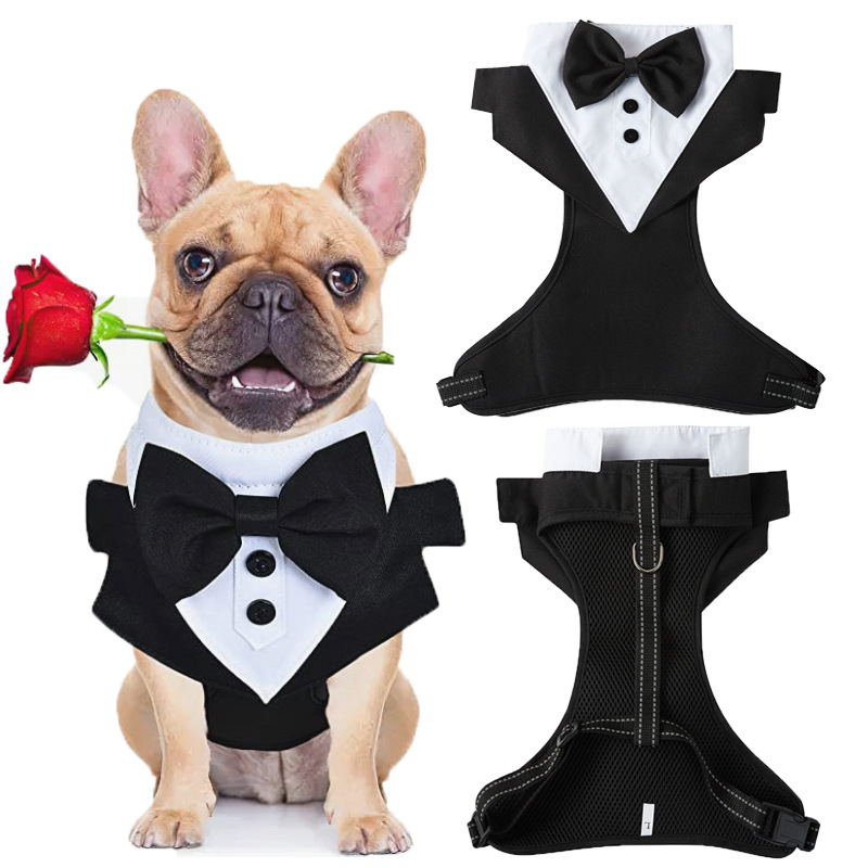 犬 ハーネス 高級礼服風タキシード風ハーネス