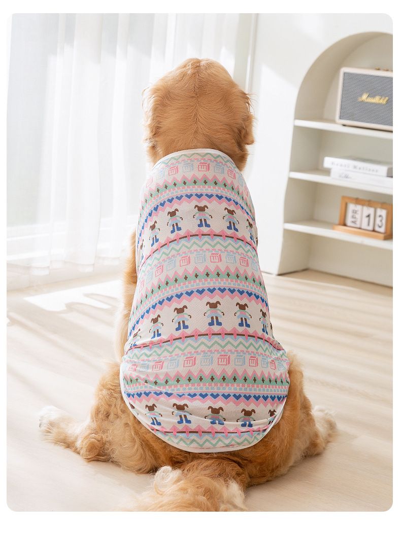 犬 ハーネス 模様が楽しい やさしい肌触りベスト型ハーネス