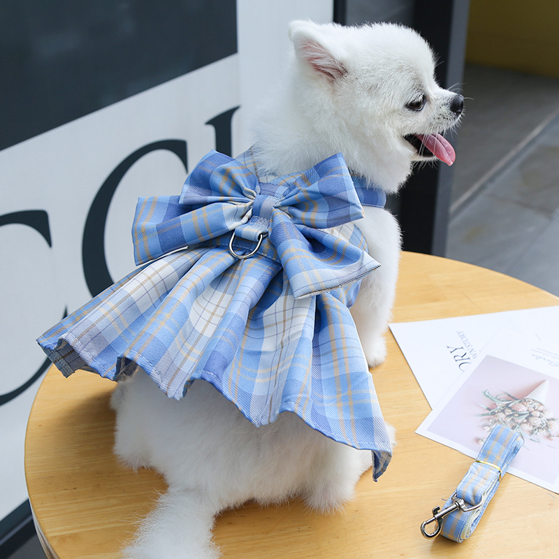 犬 ハーネス リボン飾り付き蝶結びハーネス