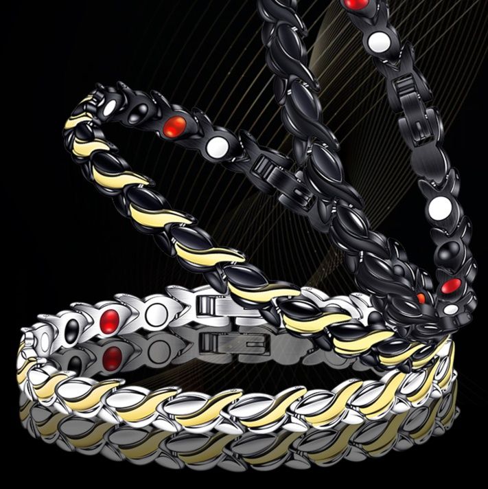 ブレスレットメンズ 磁石ツイストブレスレット