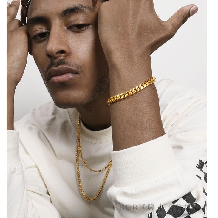 メンズブレスレット喜平チェーンゴールドブレイスレット