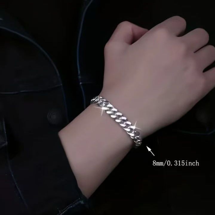 メンズブレスレット 太幅喜平チェーン留め具付き高級ブレスレット