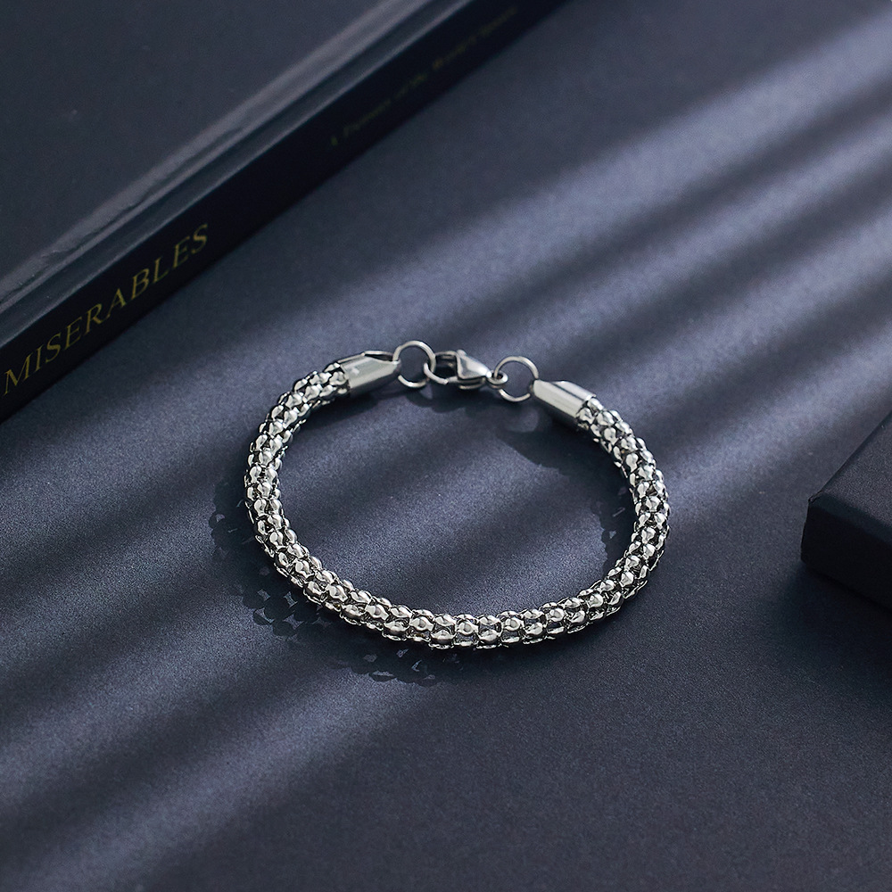 ブレスレットメンズ クラシック編み込みブレスレット