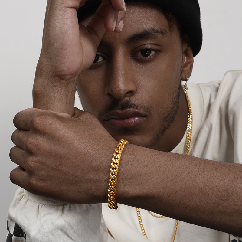 メンズブレスレット喜平チェーンゴールドブレイスレット