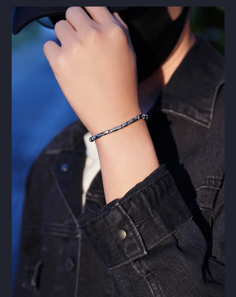 ブレスレットメンズ 上質シンプル チェーンブレスレット