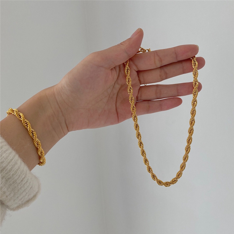 ブレスレットメンズ シンプル ロープツイストブレスレット
