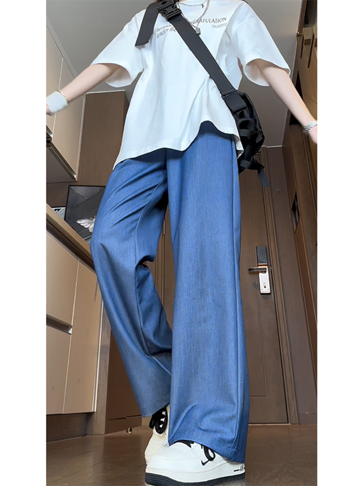 ワイドパンツ メンズ 天然素材 超ワイドジーンズ ストレート