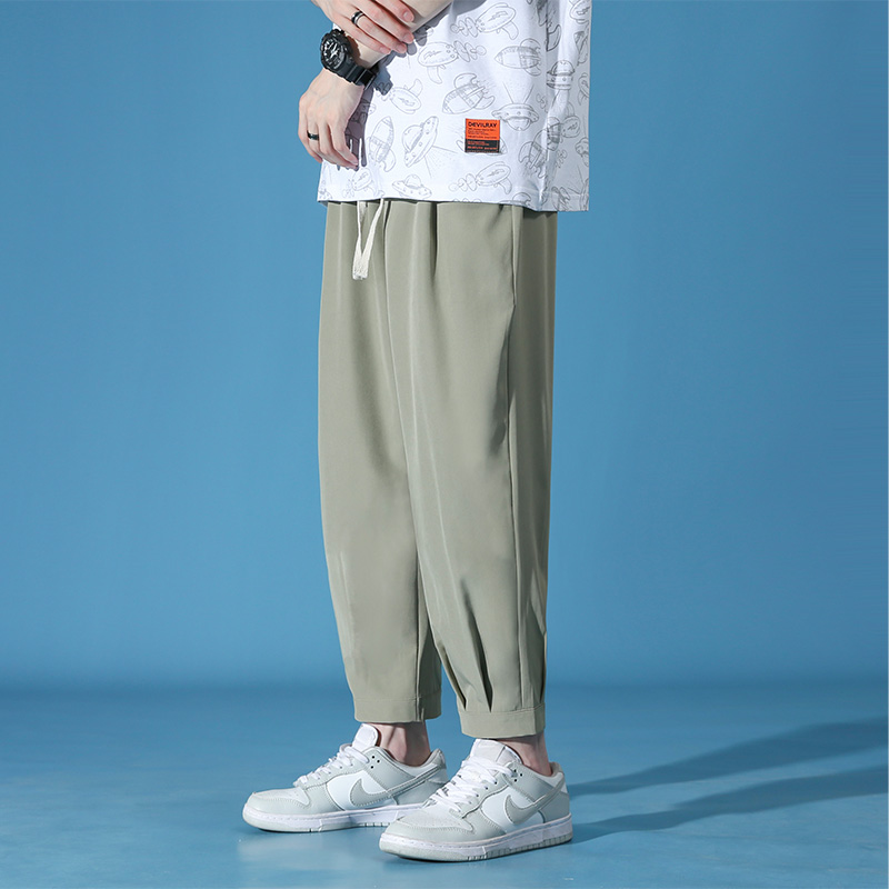 ワイドパンツ メンズ ドレープ感絹のような質感ワイドパンツ