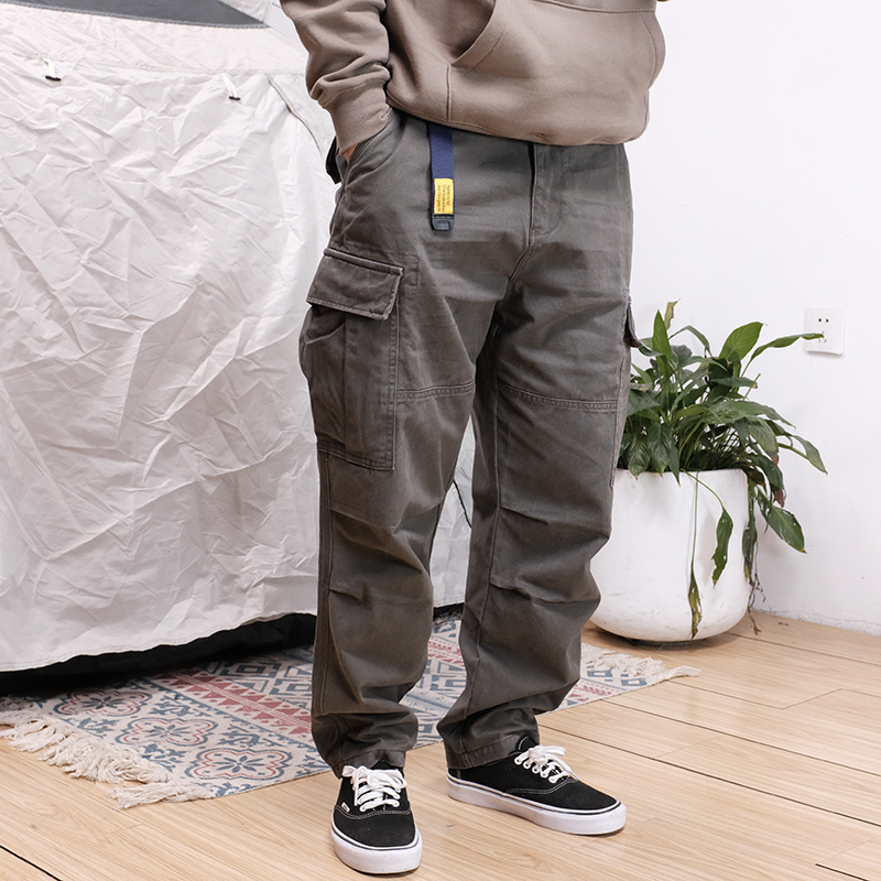 ワイドパンツ メンズ サイドポケット付き耐久ワイドカーゴパンツ