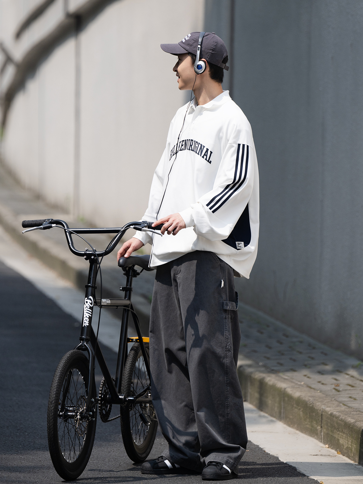 ワイドパンツ メンズ ゆったり純綿ストレートカーゴパンツ
