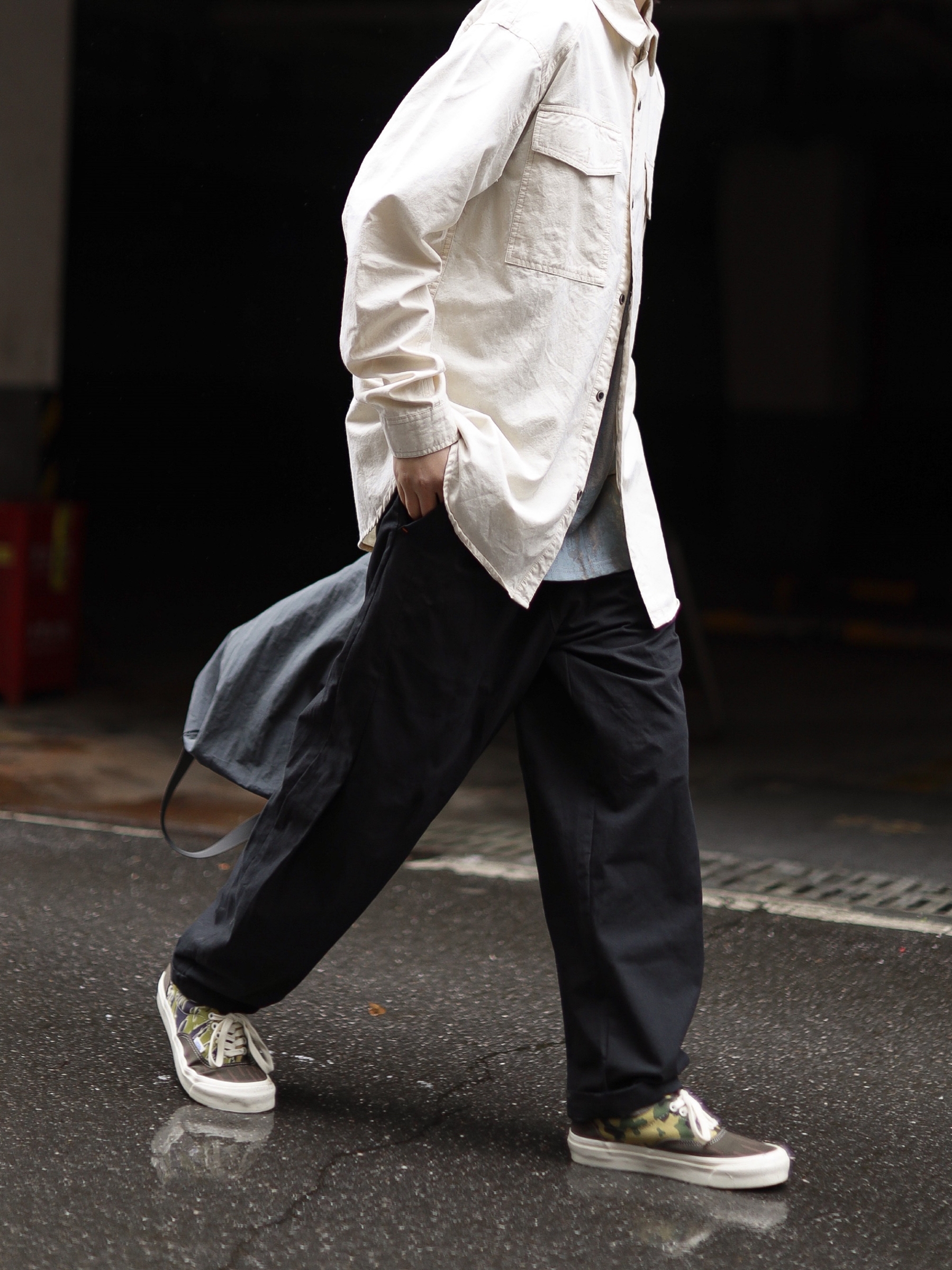 ワイドパンツ メンズ 立体シルエットワイドカーゴパンツ