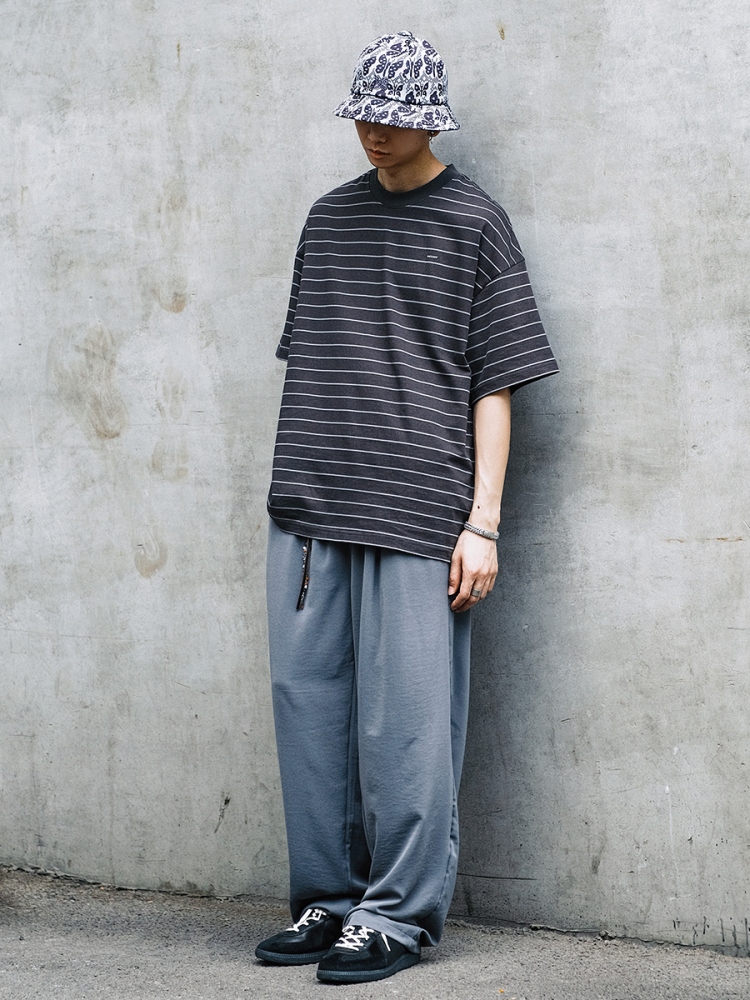 ワイドパンツ メンズ 超軽量ドレープ素材ワイドパンツ