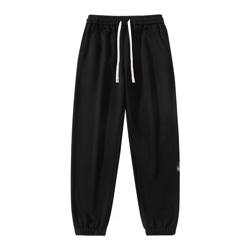 メンズワイドパンツ ゆったりシルエット裾絞りスウェットパンツ