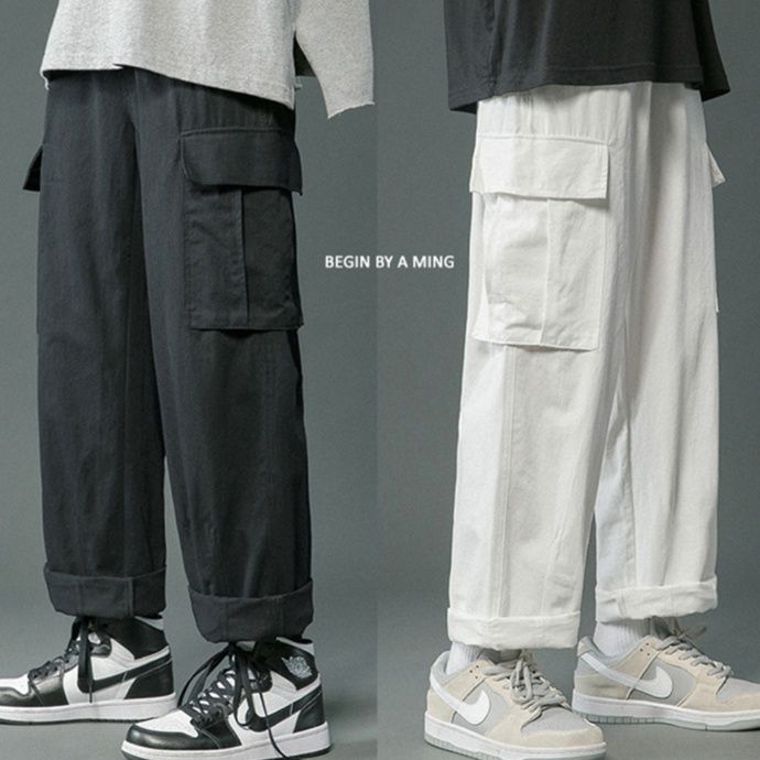 ワイドパンツ メンズ マルチポケット ワイドカーゴパンツ