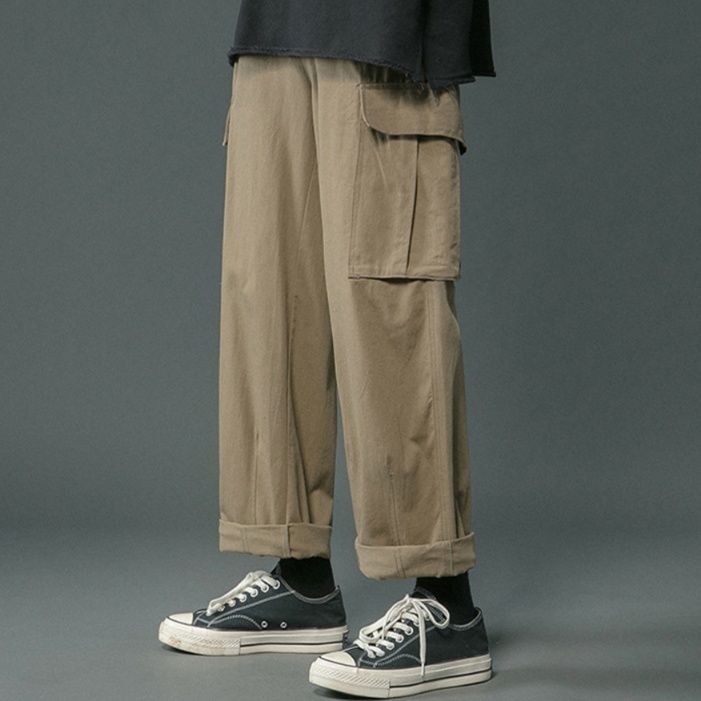 ワイドパンツ メンズ マルチポケット ワイドカーゴパンツ