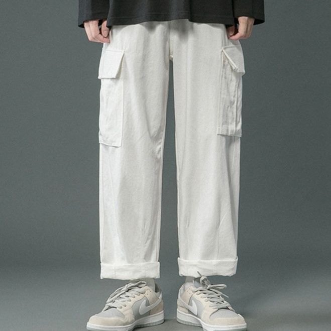 ワイドパンツ メンズ マルチポケット ワイドカーゴパンツ