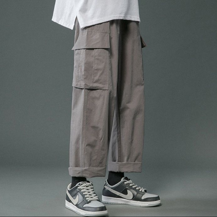 ワイドパンツ メンズ マルチポケット ワイドカーゴパンツ