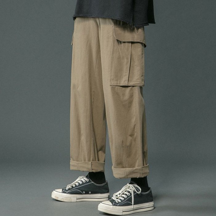 ワイドパンツ メンズ マルチポケット ワイドカーゴパンツ