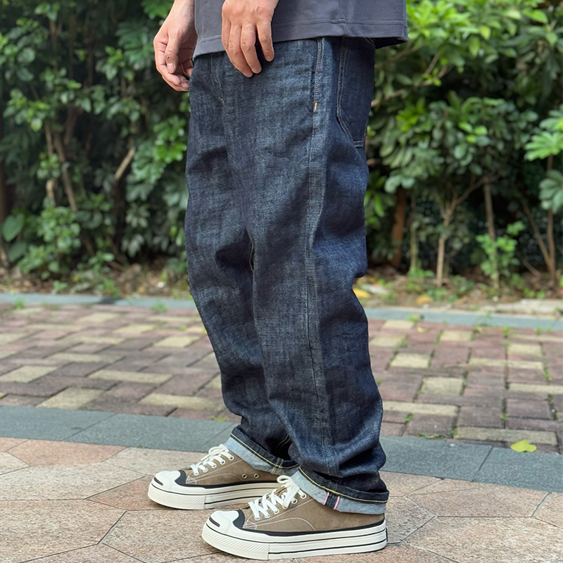ワイドパンツ メンズ レトロワイドストレートデニム