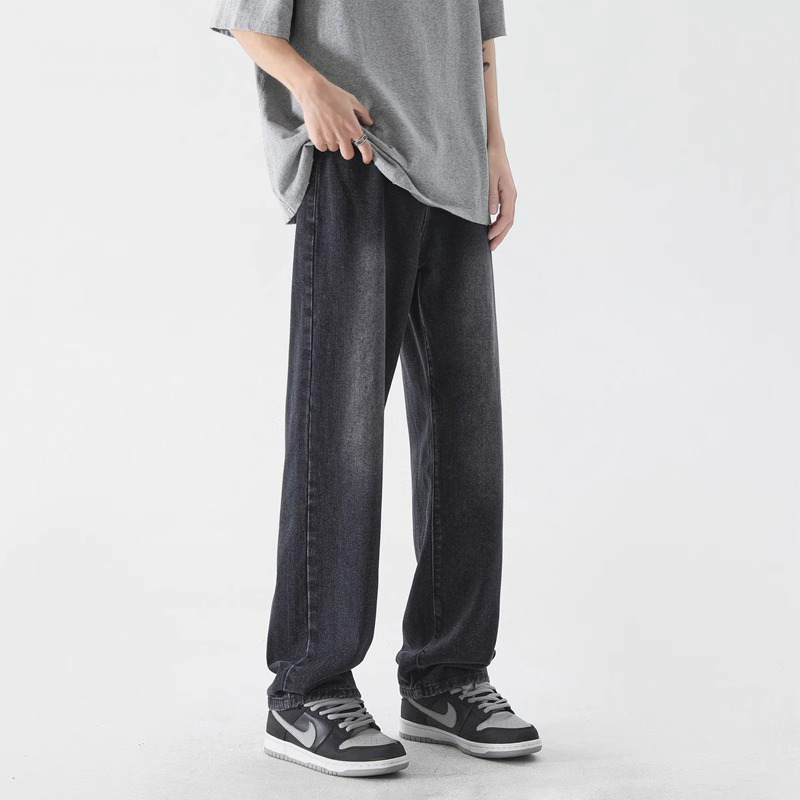 ワイドパンツ メンズ ストリート風ゆったりワイドデニム