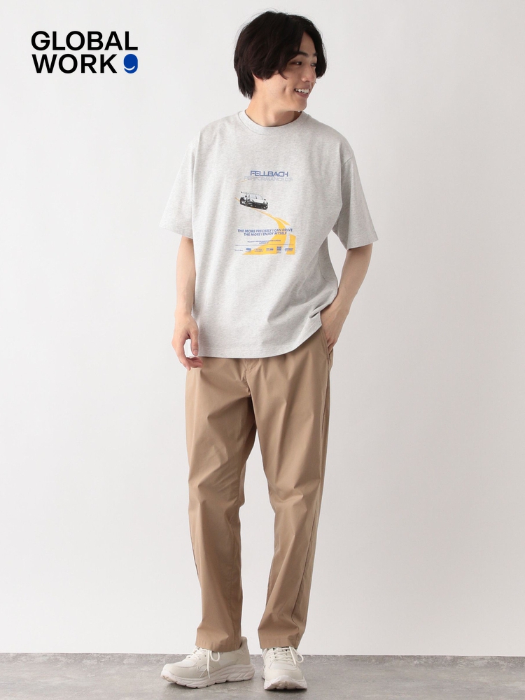 ワイドパンツ メンズ メンズワイドシルエット長ズボン休闲パンツ