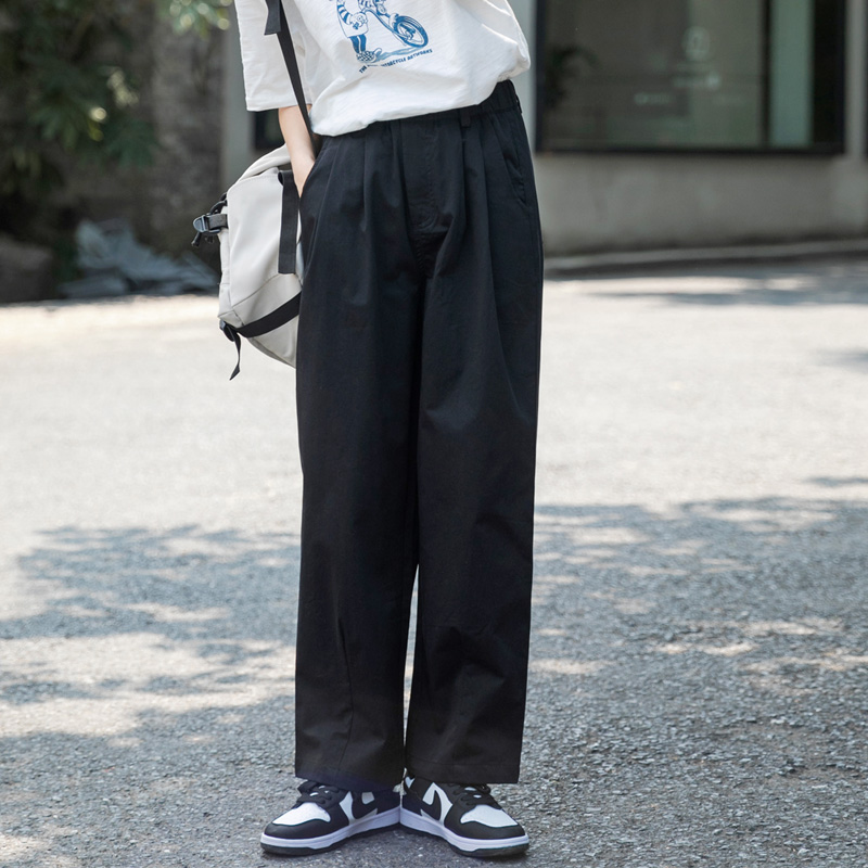 ワイドパンツ メンズ ゆったり高腰ストレートワイドパンツ