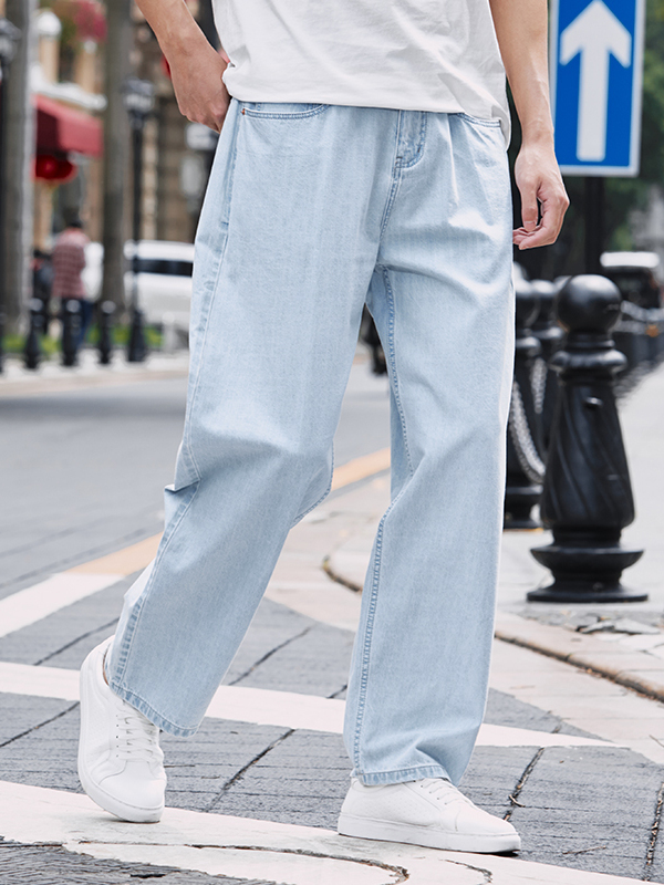ワイドパンツ メンズ ゆったりストレートワイドパンツ