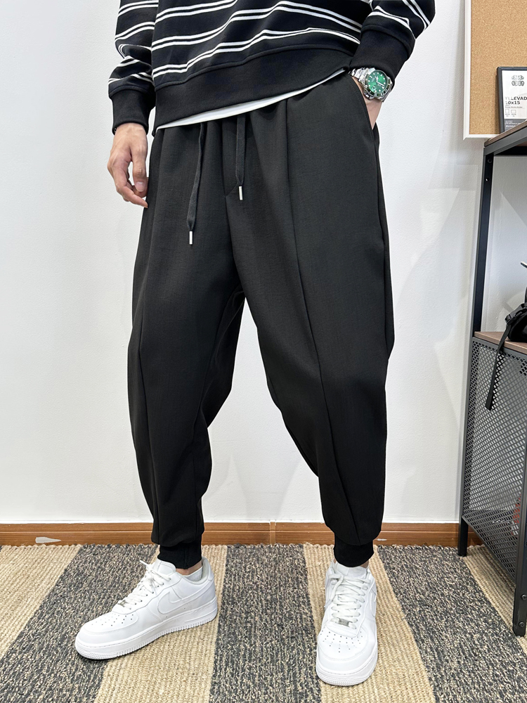 ワイドパンツ メンズ サイドポケットテーパードワイドパンツ
