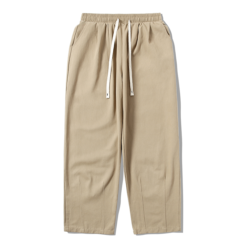 ワイドパンツ メンズ ストレートシルエットドロストワイドパンツ