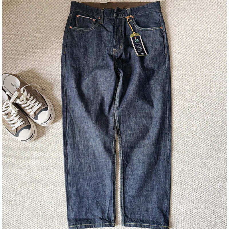 ワイドパンツ メンズ レトロワイドストレートデニム