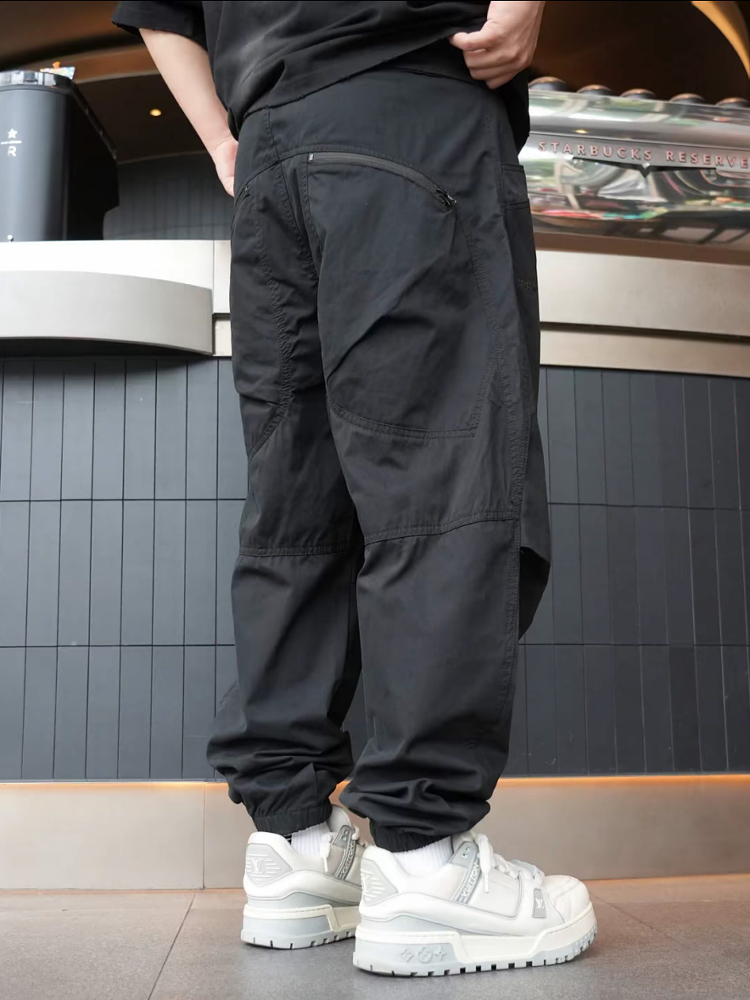 ワイドパンツ メンズ ファスナー付きポケットワイドカーゴパンツ
