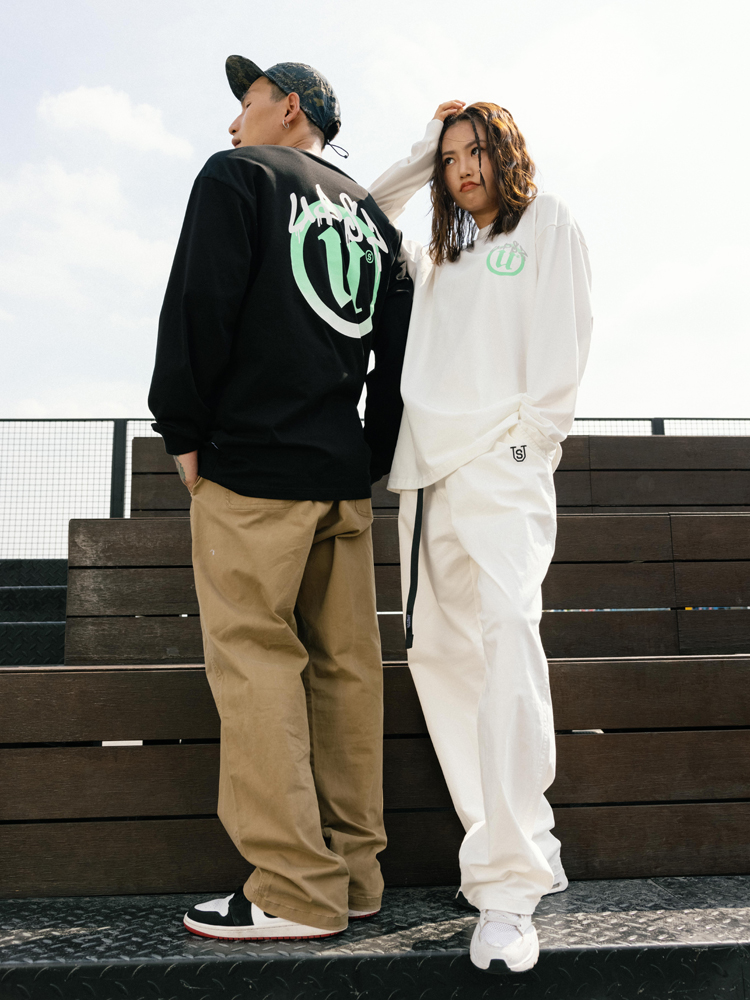 ワイドパンツ メンズ リボン調節ストリート系ワイドパンツ