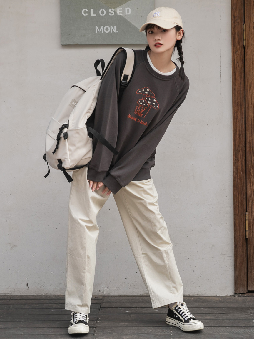 ワイドパンツ メンズ ゆったり高腰ストレートワイドパンツ