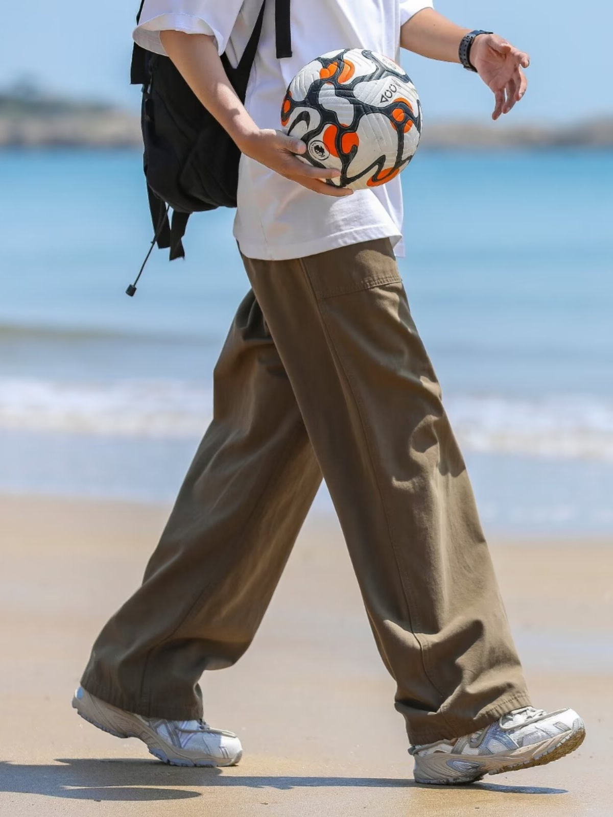 ワイドパンツ メンズ レトロ風ワイドシルエットカーゴパンツ