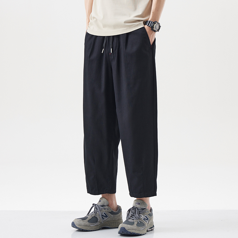 ワイドパンツ メンズ ゆったり九分丈ワイドパンツ