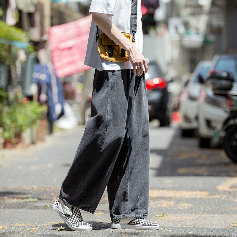 ワイドパンツ メンズ リラックスワイドデニムパンツ