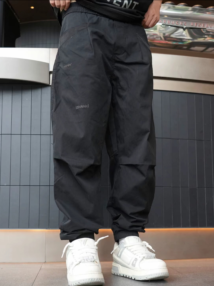 ワイドパンツ メンズ ファスナー付きポケットワイドカーゴパンツ