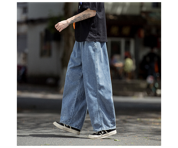 ワイドパンツ メンズ リラックスワイドデニムパンツ