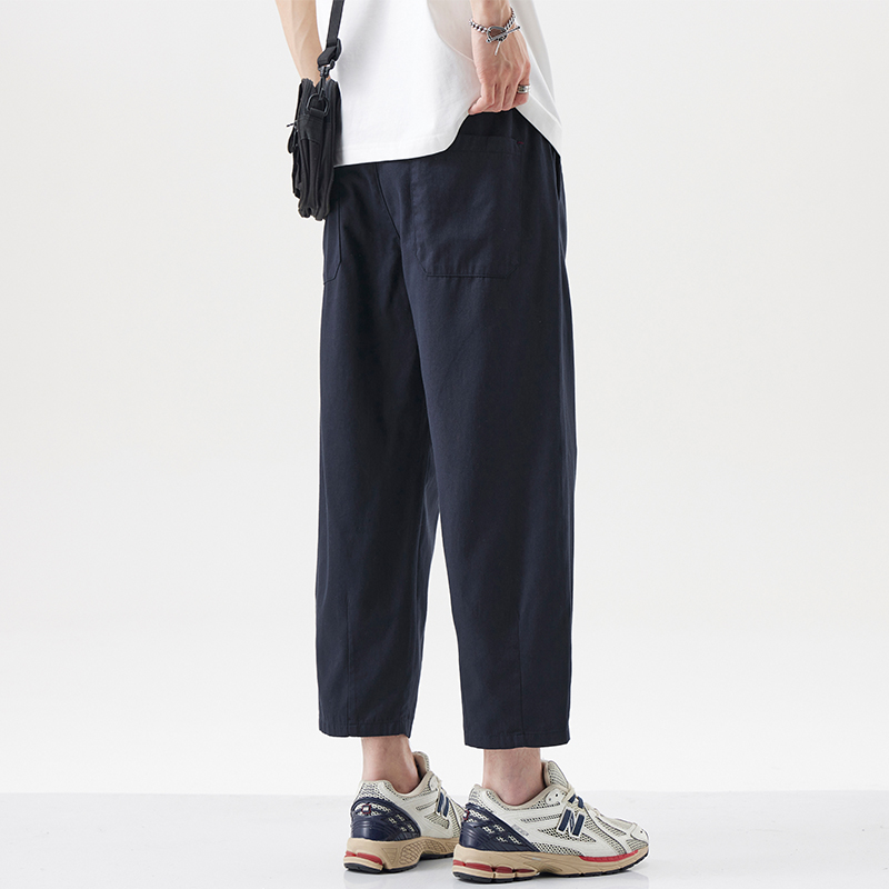 ワイドパンツ メンズ ゆったり九分丈ワイドパンツ