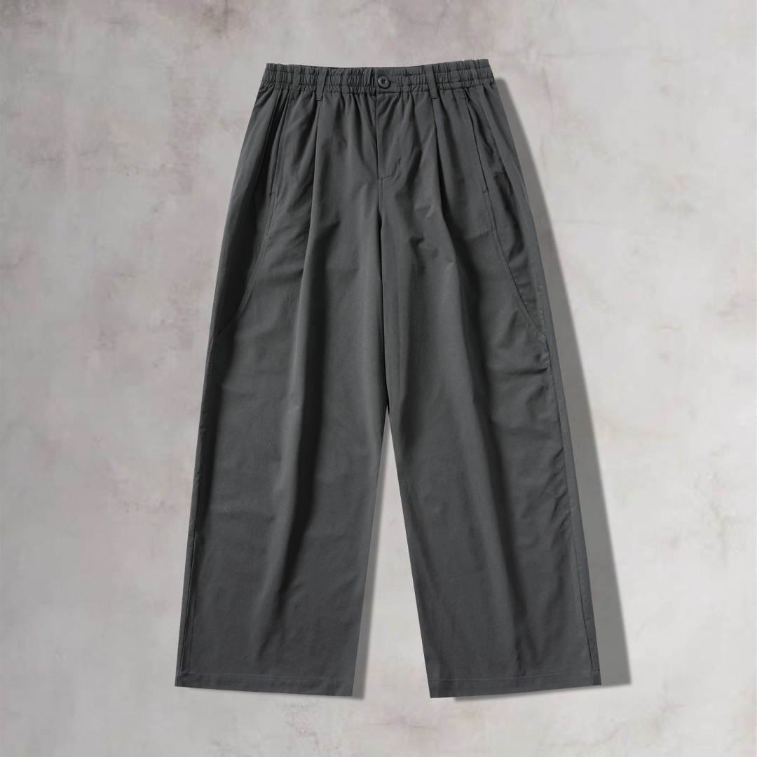 ワイドパンツ メンズ 涼感軽量ワイドスラックス