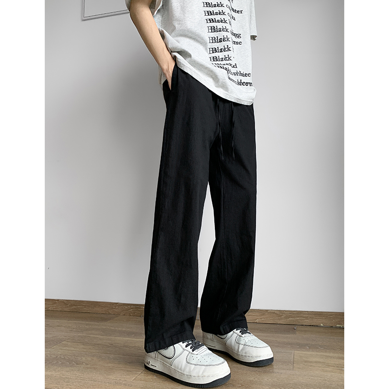 ワイドパンツ メンズ 冷感素材ストレートワイドパンツ