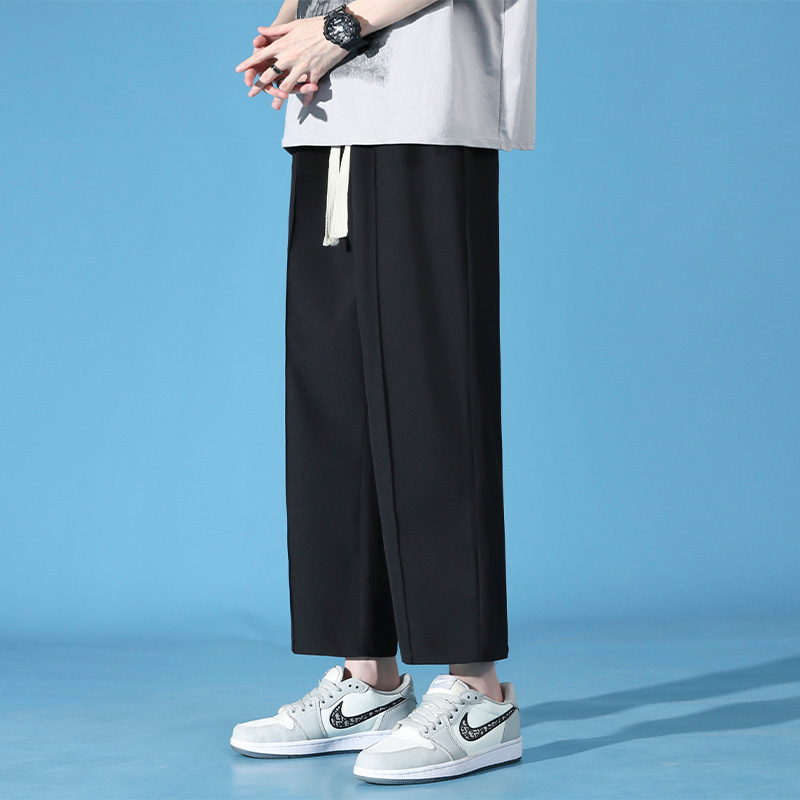 ワイドパンツ メンズ ドレープ感絹のような質感ワイドパンツ
