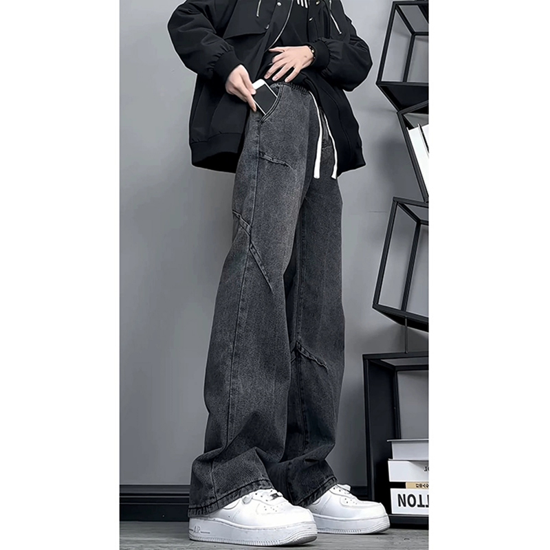 ワイドパンツ メンズ ストリート系ワイドデニムパンツ