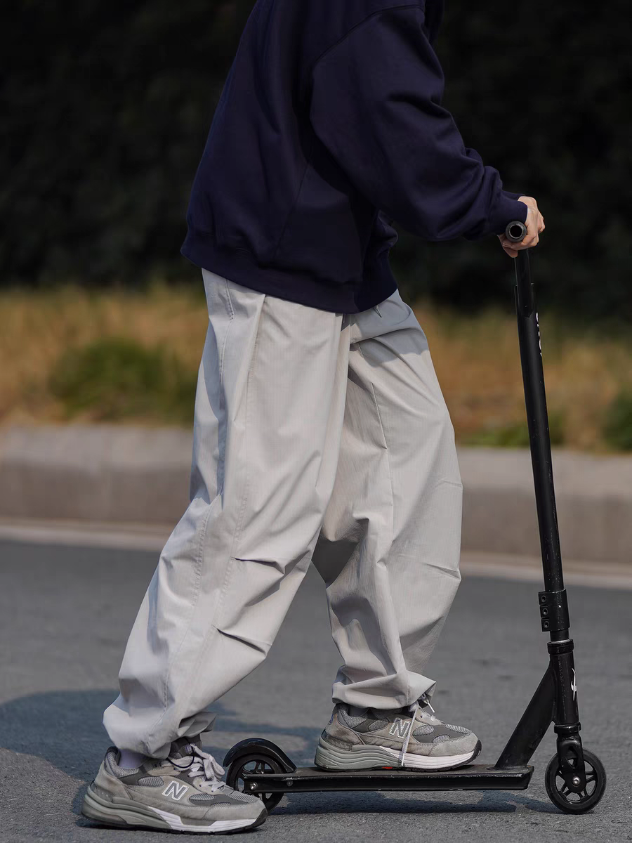 ワイドパンツ メンズ リラックス感抜群 ドローコード ワイドパンツ